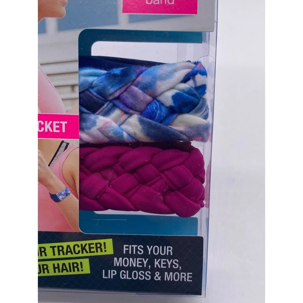 Scunci Everyday & Active Fashionably Fit 2 In 1 Hair + Wrist‎ Band Hidden Pocket